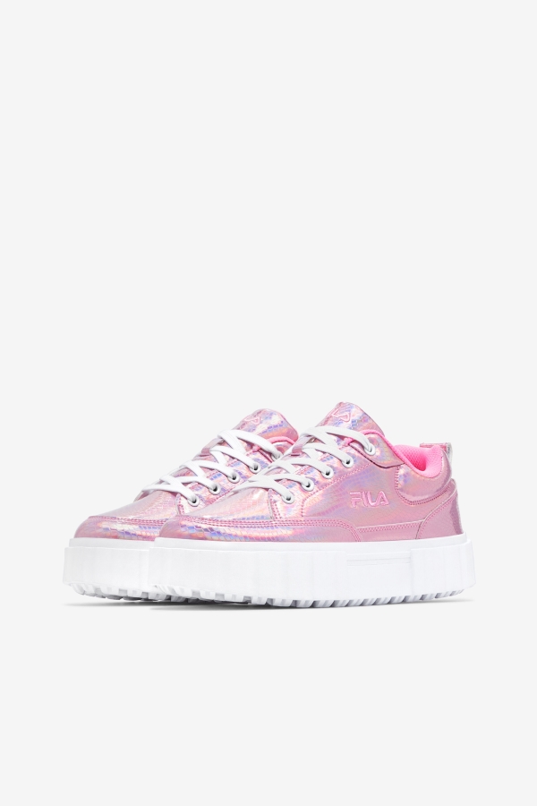 Cotton Candy-White Fila Women\'s Sandblast Iridescent Snake