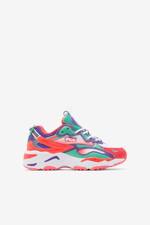 Fila Little Kids' Ray Tracer Apex White-Fiery Coral-Purple