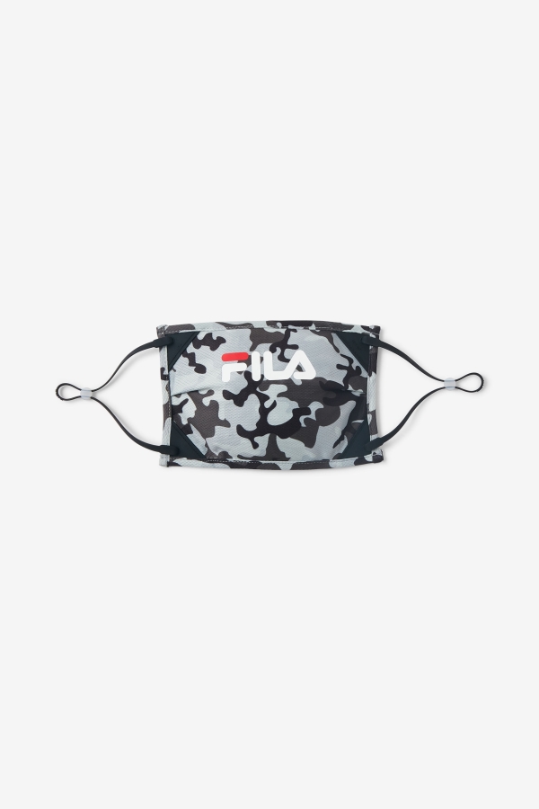 Adjustable Face Mask Black-Grey Camo Fila
