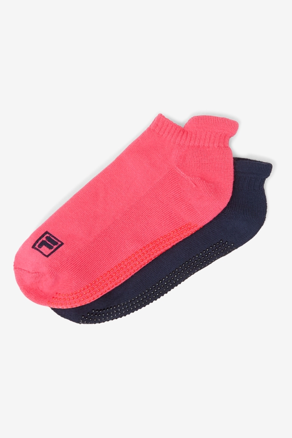 Bubblegum Pink Women\'s No Show Grip Sock 2-Pack Fila