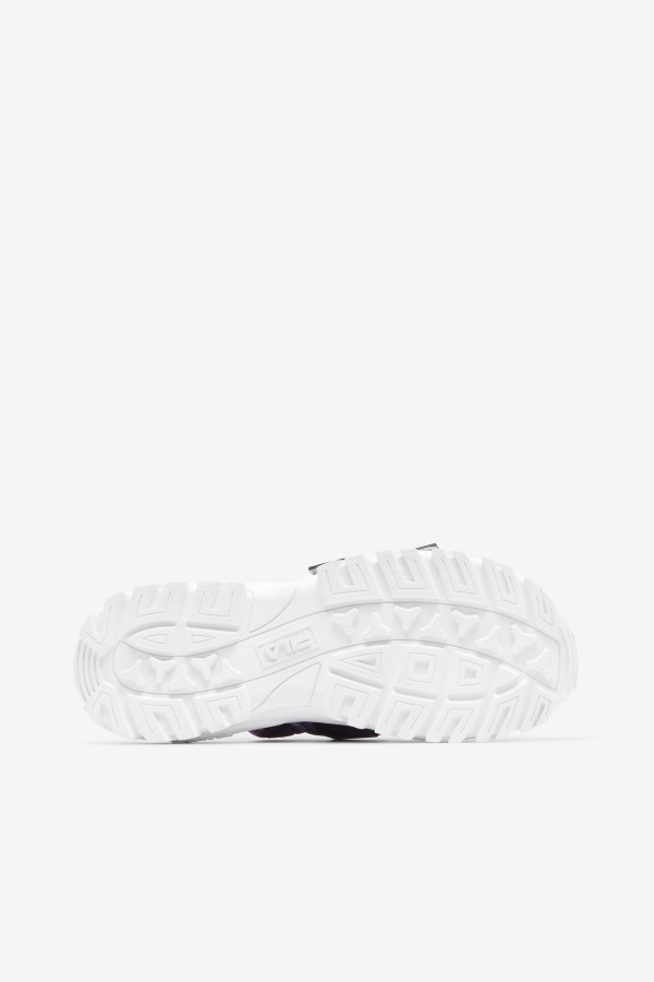 Fila Women\'s Tie Dye Outdoor Slide Multi-Black-White