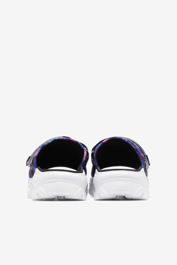 Fila Women\'s Tie Dye Outdoor Slide Multi-Black-White