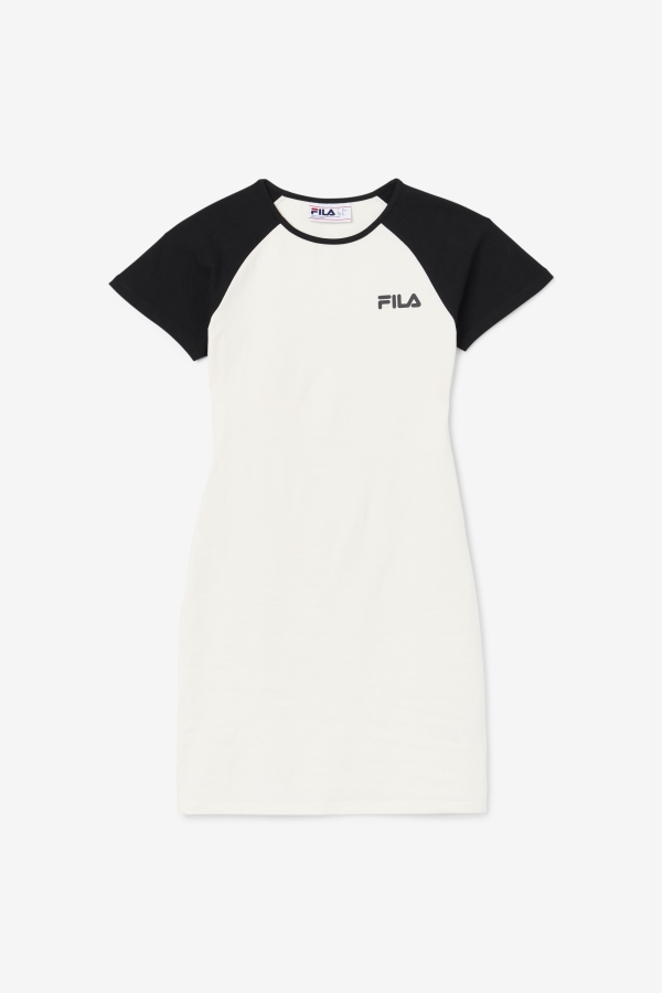 Kyra Dress Gardenia-Black Fila