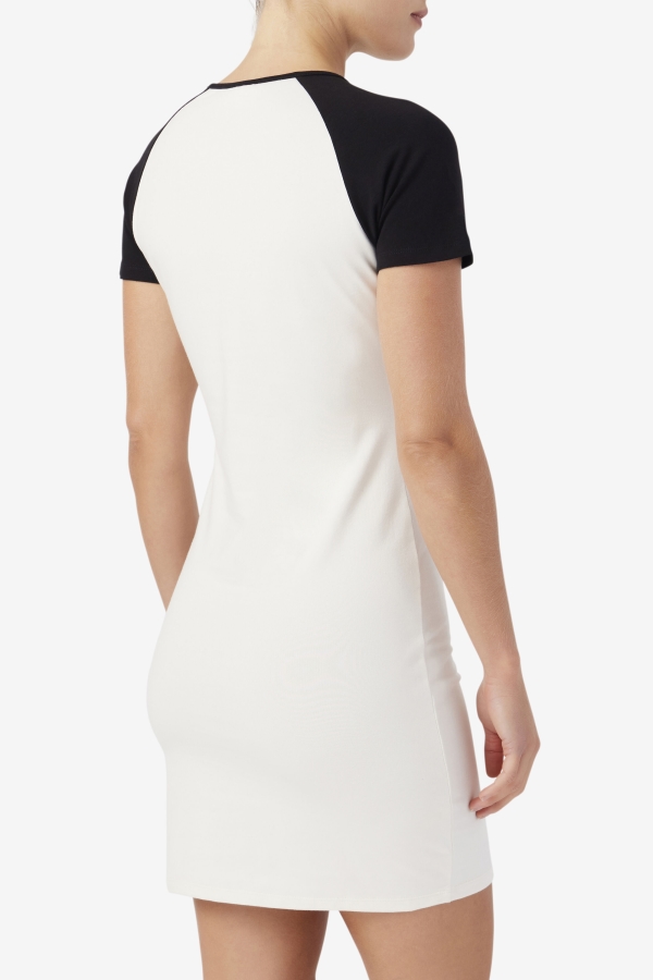 Kyra Dress Gardenia-Black Fila