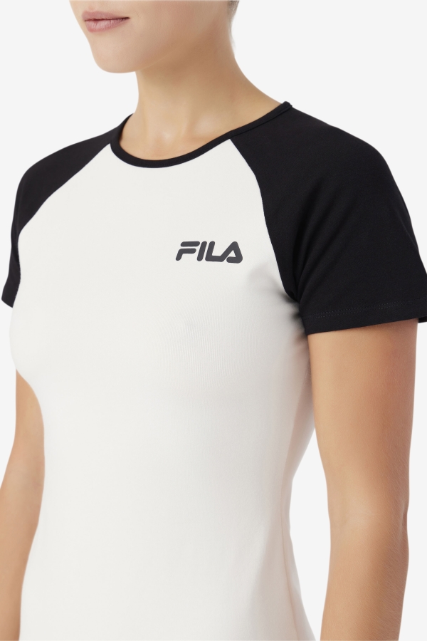 Kyra Dress Gardenia-Black Fila