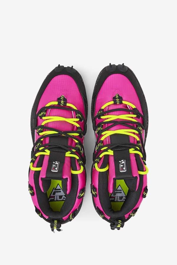 Women\'s Grant Hill 1 x Trailpacer Pink Glow-Black-Yellow Fila