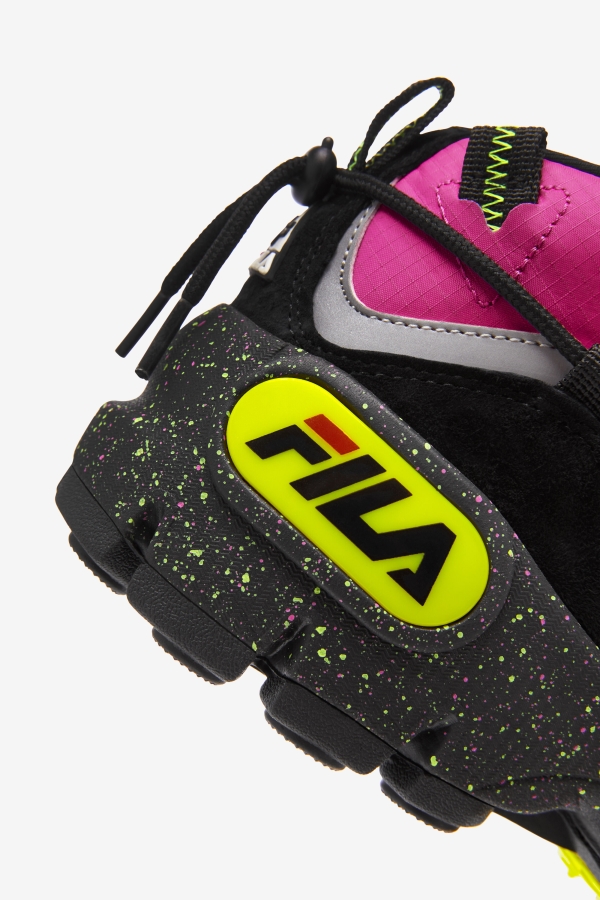Women\'s Grant Hill 1 x Trailpacer Pink Glow-Black-Yellow Fila