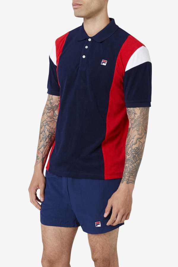 Fila Astro Terry Polo Navy-Red-White