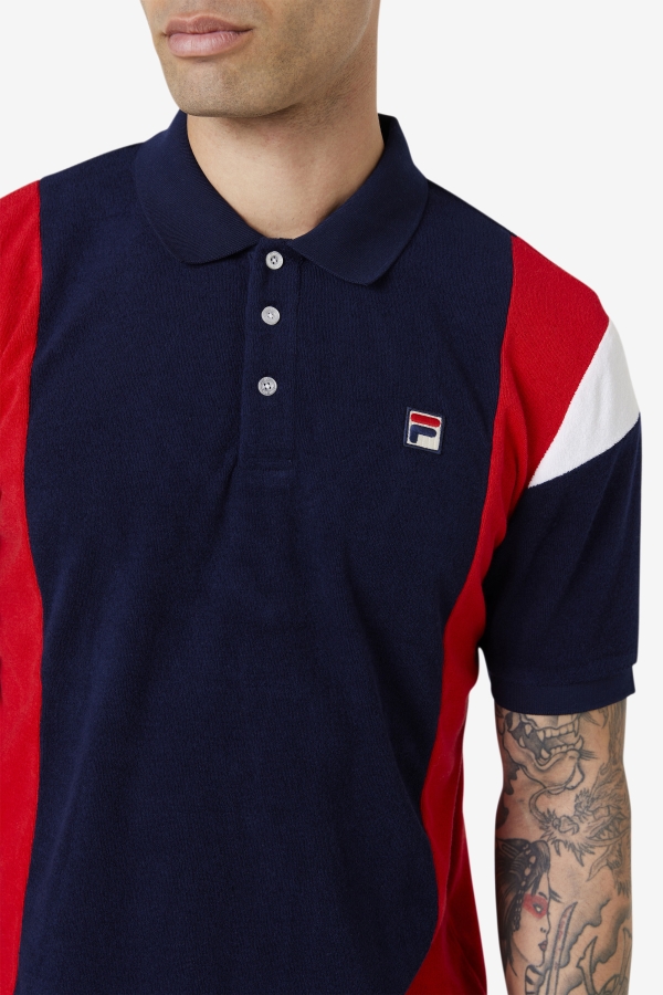 Fila Astro Terry Polo Navy-Red-White