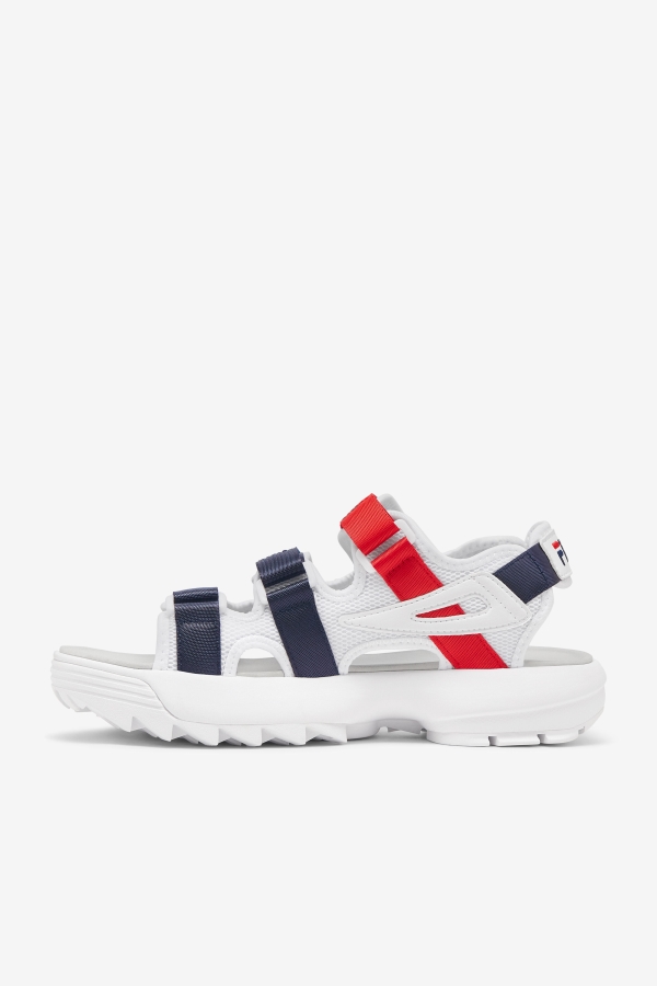 Fila Men\'s Disruptor Sandal White-Navy-Red