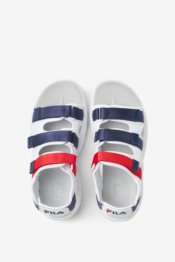 Fila Men\'s Disruptor Sandal White-Navy-Red