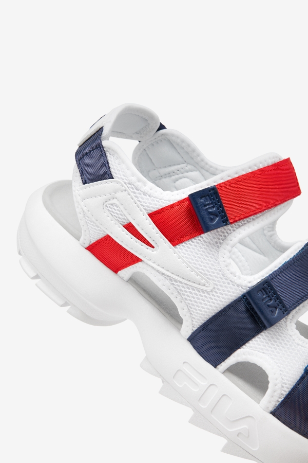 Fila Men\'s Disruptor Sandal White-Navy-Red