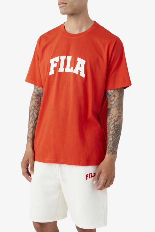 Fiery Red-White Cody Tee Fila