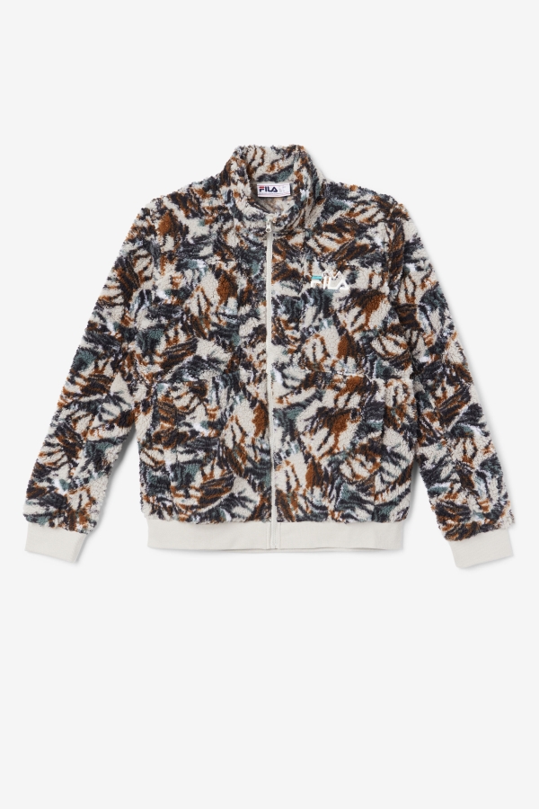 Fila Drewe Sherpa Jacket Egret-Stormy-Deep Lake Print