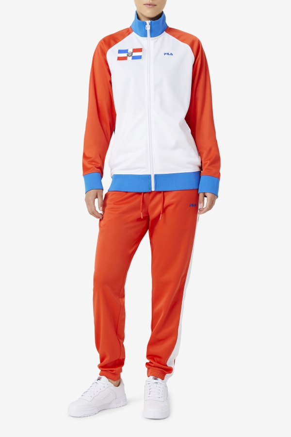 Dominican Republic Track Jacket Fila Fiery Red-White-Blue