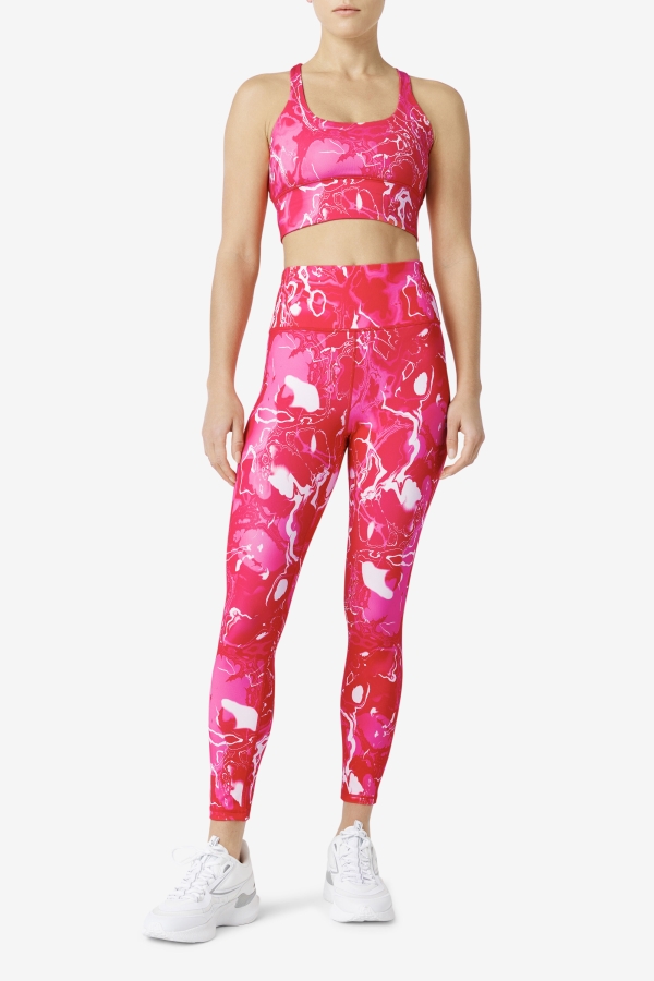 Fila Forza Sleek 7-8 Leggings Pink Marble