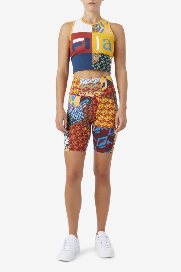 Ocean-Yellow-Whitee Elowen Bike Short Fila