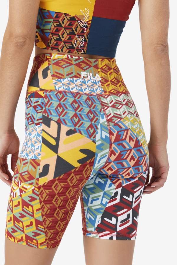 Ocean-Yellow-Whitee Elowen Bike Short Fila