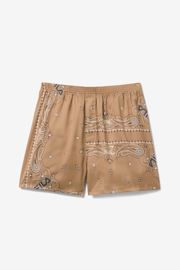 2Pac Bandana Print Boxer Fila Tobacco Brown-White