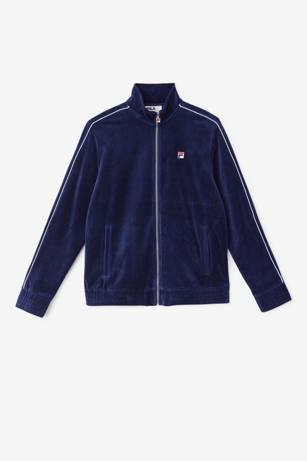 Fila Navy-White-Red Deverall Velour Jacket