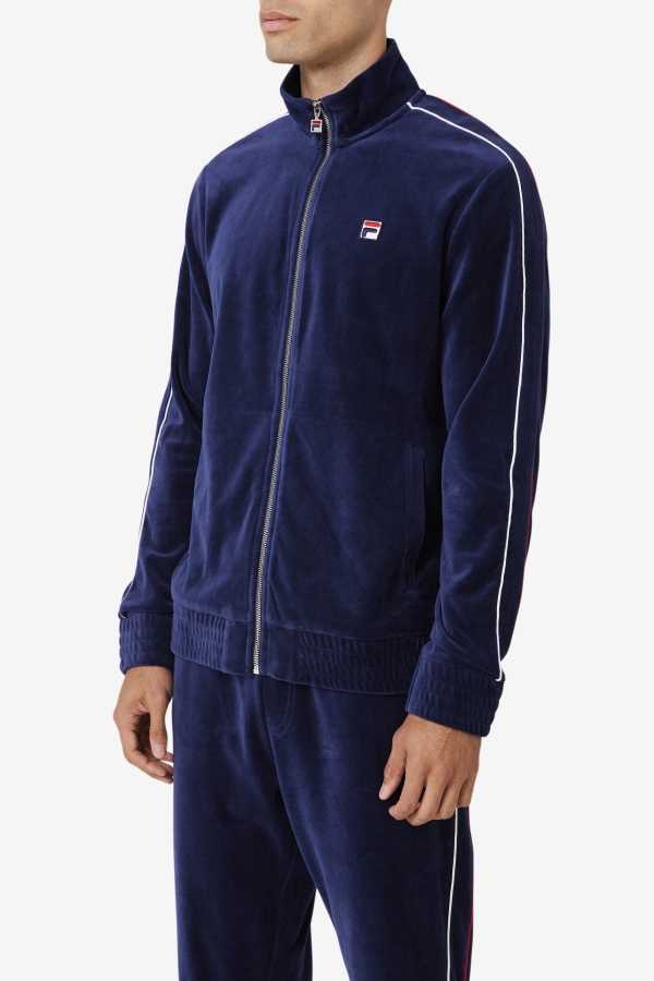 Fila Navy-White-Red Deverall Velour Jacket