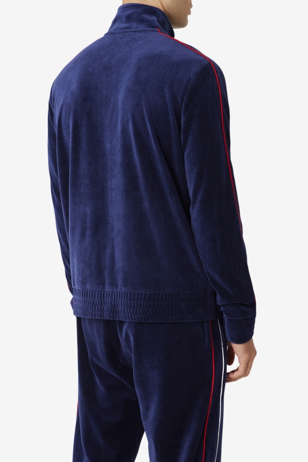 Fila Navy-White-Red Deverall Velour Jacket