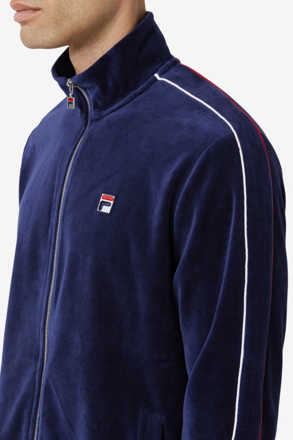 Fila Navy-White-Red Deverall Velour Jacket