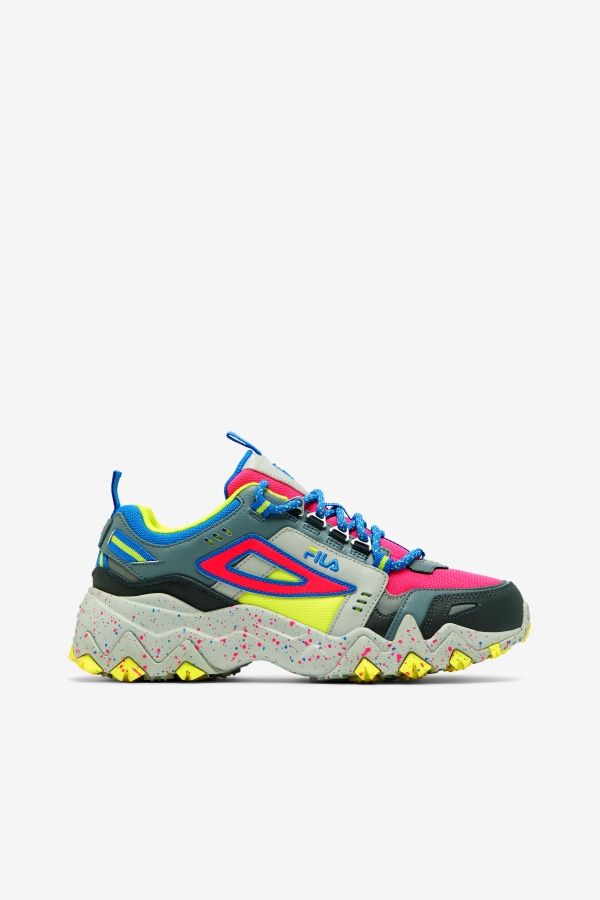 Pink Glo-Monument-Blue Fila Women's Oakmont TR