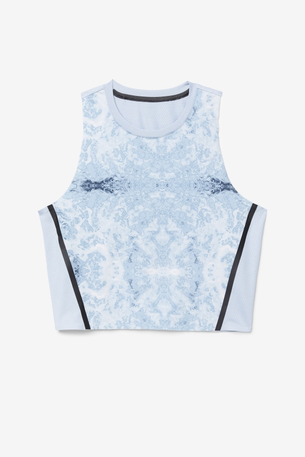Uplift Athletic Crop Top Blue Fog-Black Fila