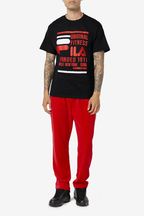 Fila Original Fitness Tee Black-Red-White