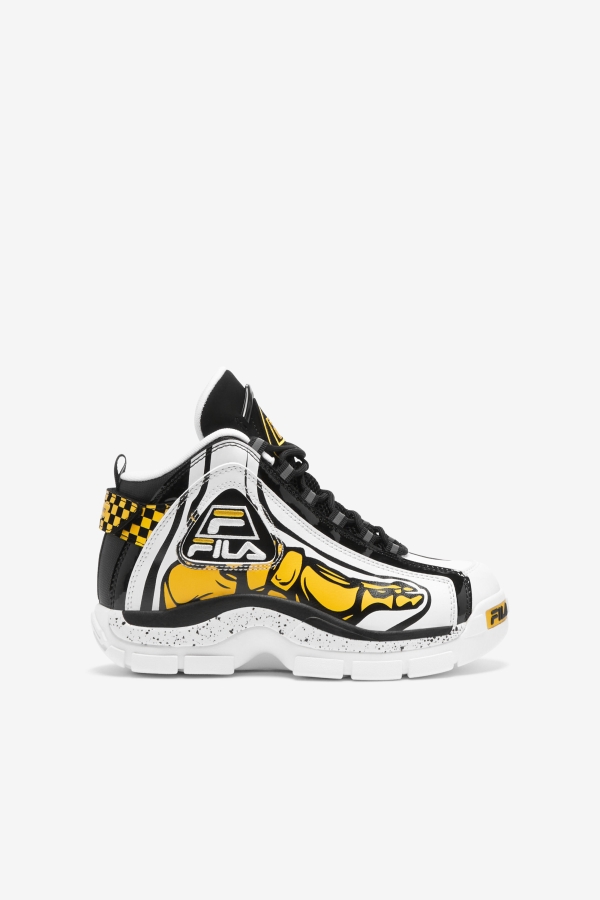 White-Black-Lemon Big Kids' Grant Hill 2 Racing Fila