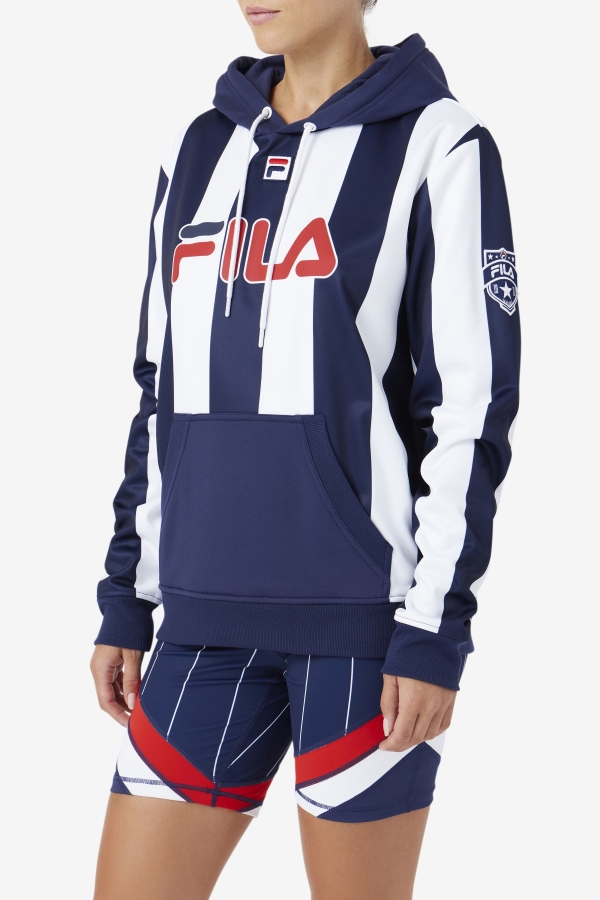 Navy-White Kimilah Hoodie Fila