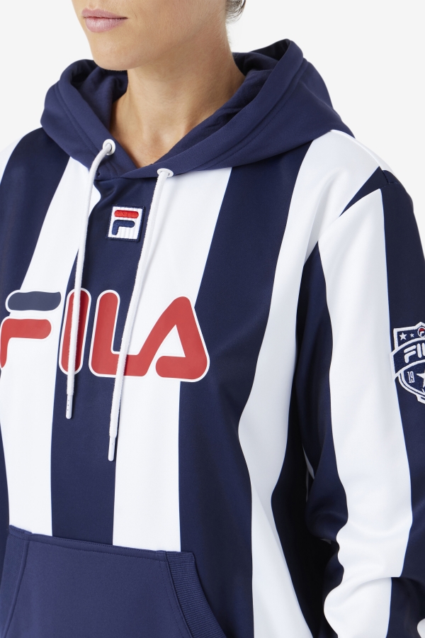 Navy-White Kimilah Hoodie Fila