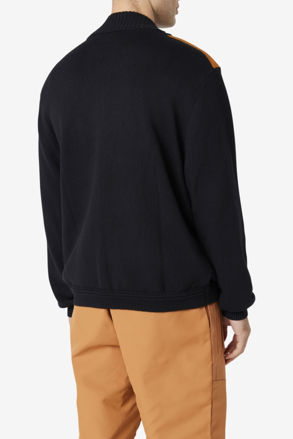 Black-Adobe Merkle 1-4 Zip Sweater Fila