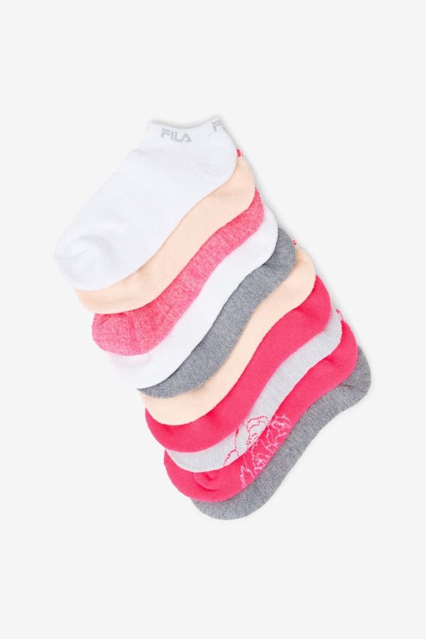Fila Pink Girl\'s Floral No Show Sock 10-Pack
