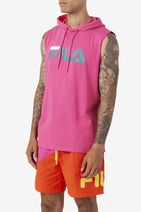 Zany Sleeveless Hoodie Purple-Yellow-Navy Fila