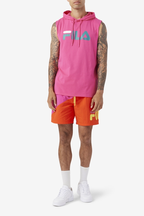 Zany Sleeveless Hoodie Purple-Yellow-Navy Fila
