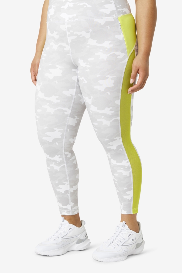Fila White-Sulphur Forza Contrast 7-8 Leggings