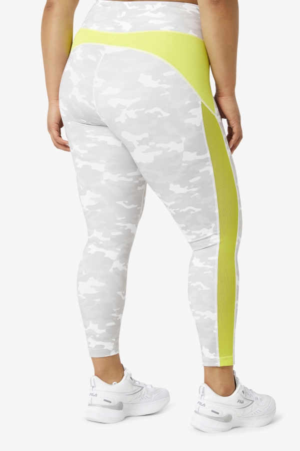 Fila White-Sulphur Forza Contrast 7-8 Leggings
