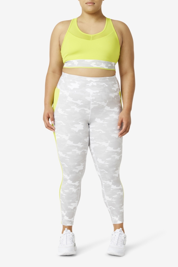 Fila White-Sulphur Forza Contrast 7-8 Leggings