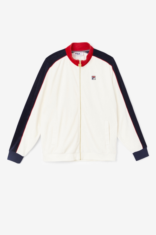 Cima Velour Jacket Fila Gardenia-Red-Peacoat