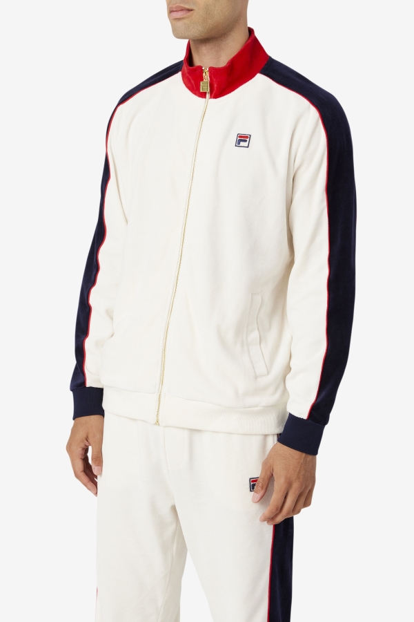 Cima Velour Jacket Fila Gardenia-Red-Peacoat