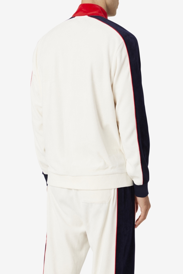 Cima Velour Jacket Fila Gardenia-Red-Peacoat