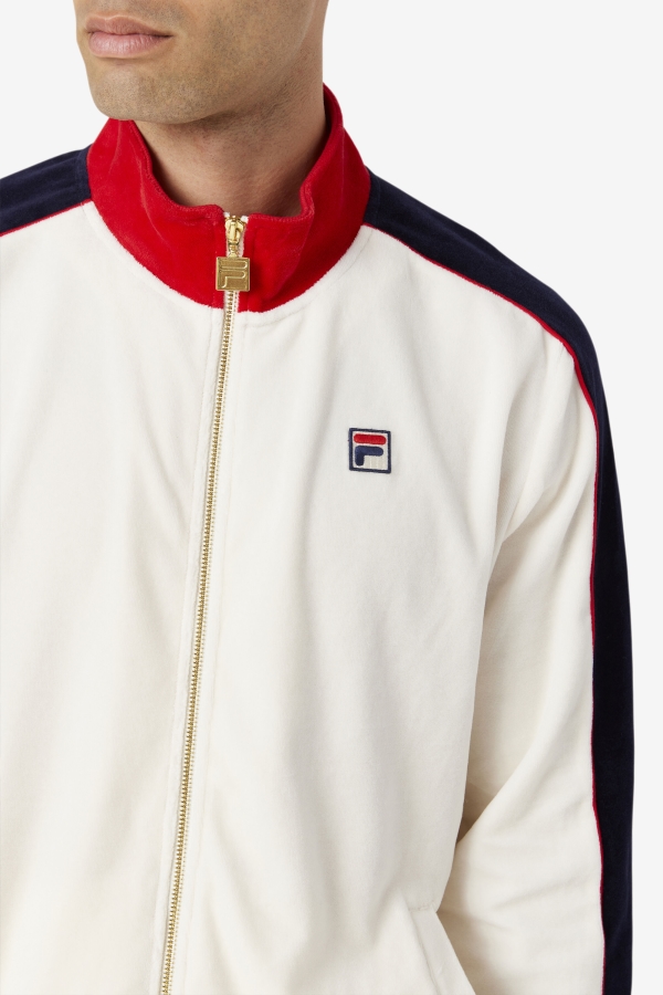 Cima Velour Jacket Fila Gardenia-Red-Peacoat