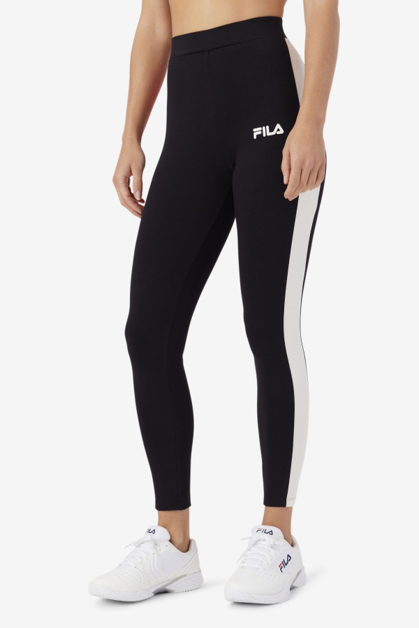 Fila Mercy Legging Black-Gardenia-Red