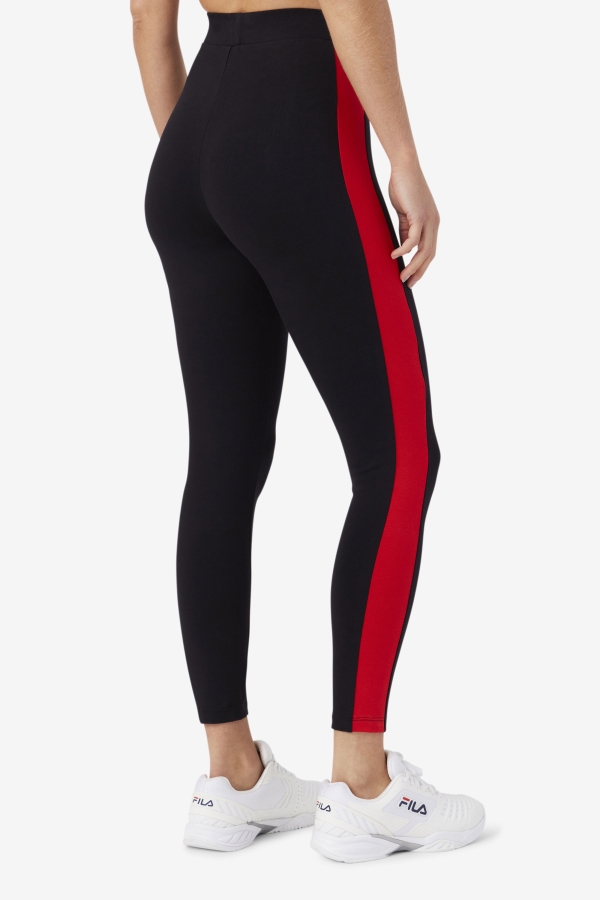 Fila Mercy Legging Black-Gardenia-Red