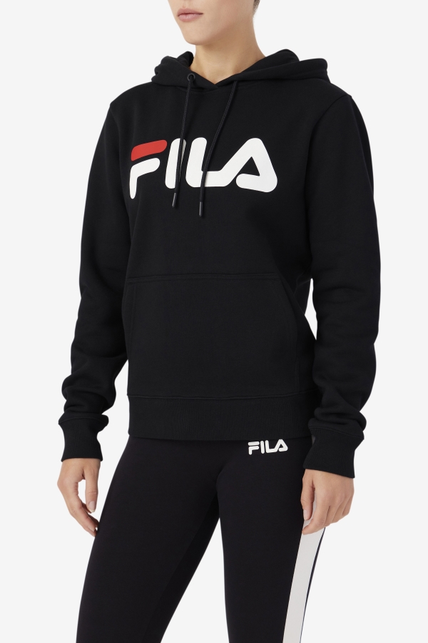 Lucy Hoodie Black-Gardenia-Red Fila