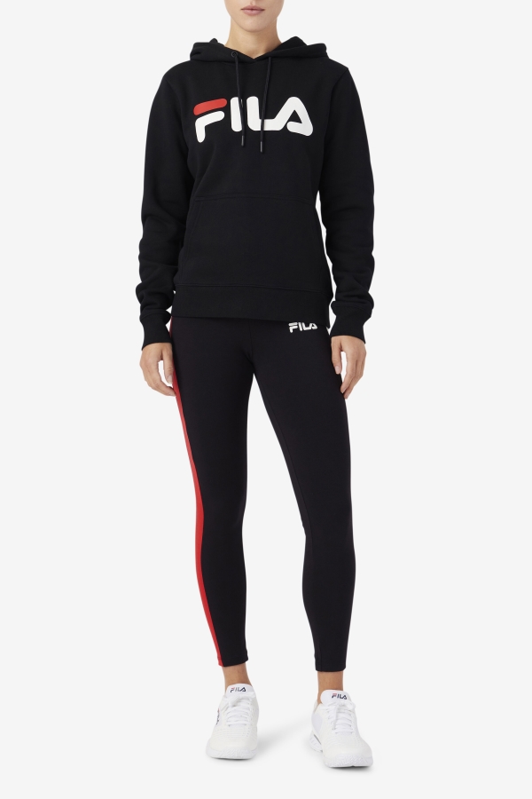 Lucy Hoodie Black-Gardenia-Red Fila
