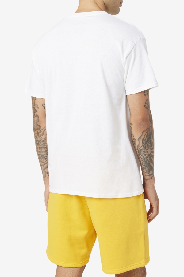 Men\'s Logo Tee White-Navy-Red Fila