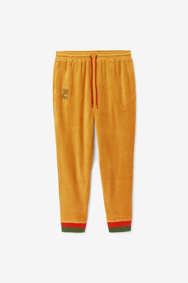 Desert Sun-Poppy-Douglas Fir FILA X Paterson Velour Pant Fila